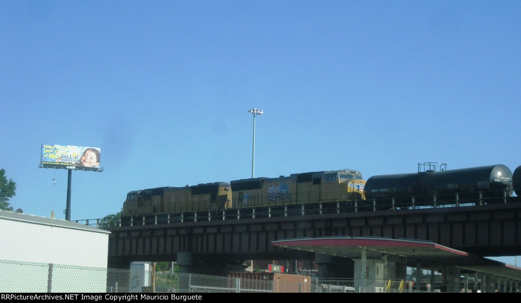 UP Locos over the bridge